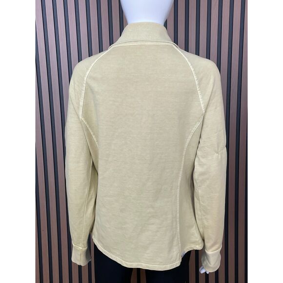 PrAna Parissa Women's Jacket Button Front Jacket L Green Cotton Blend Stretch - Picture 2 of 9